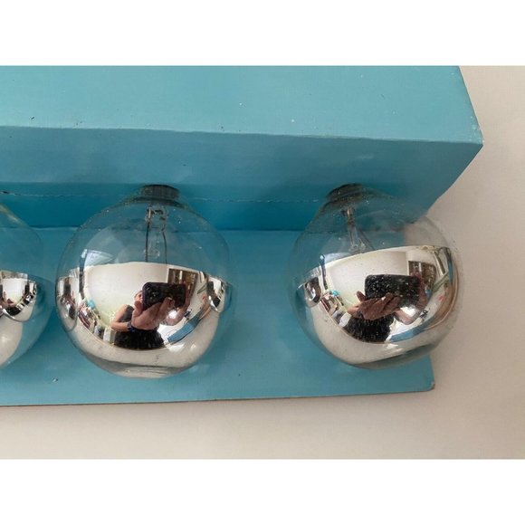 10Ct G Silver Coated Mercury Glass Type Ball String‎ Lights Indoor Outdoor New - Picture 3 of 16